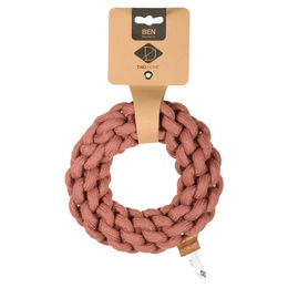 D&D Hundespielzeug Ben geflochtener Ring aus Baumwolle Rosa Größe L – Bild 1 von 2