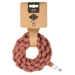D&D Hundespielzeug Ben geflochtener Ring aus Baumwolle Rosa XS – Bild 1 von 2