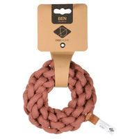 Produktbild von D&D Hundespielzeug Ben geflochtener Ring aus Baumwolle Rosa XS