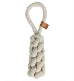 D&D Hundespielzeug Kurt geflochtener Kegel aus Baumwolle beige 36 cm - 36 cm – Bild 1 von 6