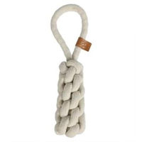 Produktbild von D&D Hundespielzeug Kurt geflochtener Kegel aus Baumwolle beige 36 cm - 36 cm