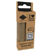 Produktbild von D&D I Love Happy Cats Kräutermischung Catnip-Spielzeug für Katzen mit Baldrian und Minze aus Naturmaterial in Braun und Beige
