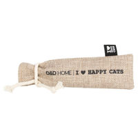 Produktbild von D&D I Love Happy Cats Pouchette Katzen-Spielzeug mit Kräutermischung aus Stoff in Beige und Grün