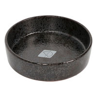 Produktbild von D&D Jasper Keramik Futternapf und Trinknapf handgefertigt Schwarz 13,5x3,5cm - 200 ml