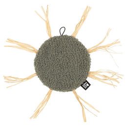 D&D Katzenspielzeug Milly grün aus Plüsch mit Knisterfolie und Raffia 25x25 cm – Bild 1 von 4