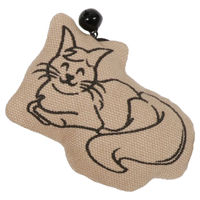 Produktbild von D&D Katzenspielzeug Relaxing Cat mit Glöckchen beige aus Stoff