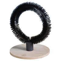 Produktbild von D&D Mila Massagebürste für Katzen aus massiver Birke Schwarz 29 x 29 x 36 cm