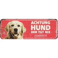 Produktbild von D&D Warnschild Golden Retriever rot