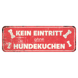 D&D Warnschild Kein Eintritt ohne Hundekuchen rot – Bild 1 von 2