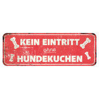 Produktbild von D&D Warnschild Kein Eintritt ohne Hundekuchen rot