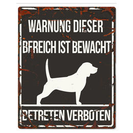 Produktbild von D&D Warnschild Square Beagle schwarz