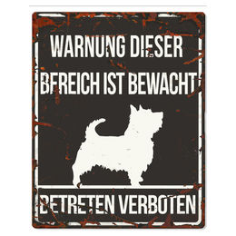 Produktbild von D&D Warnschild Square Terrier schwarz