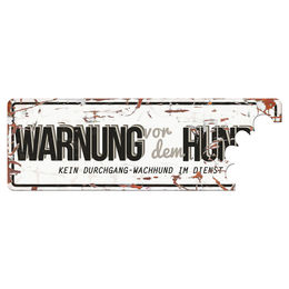 Produktbild von D&D Warnschild Warnung vor dem Hund weiß/grau
