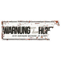 Produktbild von D&D Warnschild Warnung vor dem Hund weiß/grau