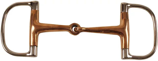 Produktbild von D-Ring Gebiss Umbria Equitazione aus Metall in Gold und Braun