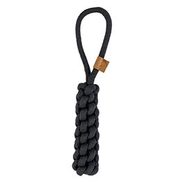 D und D Hundespielzeug Kurt geflochtener Kegel aus Baumwolle XS Schwarz 22 cm – Bild 1 von 6