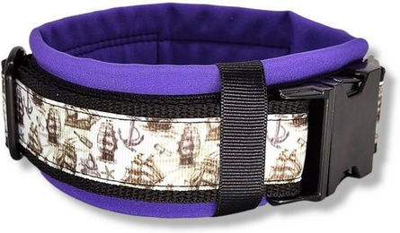 Produktbild von D by E Couture Hunde-Halsband Black & White Ship II, gepolstert, verstellbar, 50mm breit