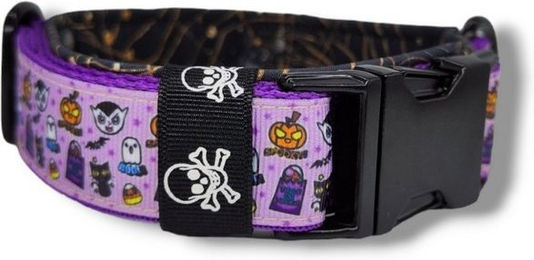 Produktbild von D by E Couture Hunde-Halsband Halloween Miniatures I, gepolstert, verstellbar, 30mm breit
