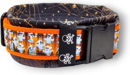 Produktbild von D by E Couture Hunde-Halsband Happy Halloween III, gepolstert, verstellbar, 40mm breit