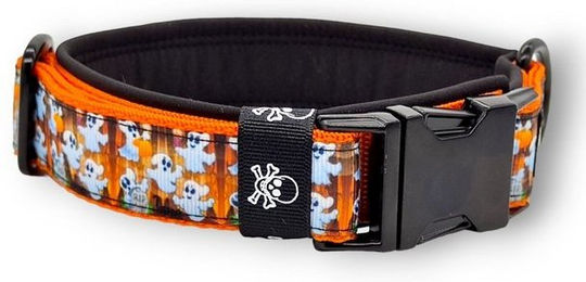 Produktbild von D by E Couture Hunde-Halsband Happy Halloween IV, gepolstert, verstellbar, 40mm breit