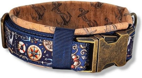 Produktbild von D by E Couture Hunde-Halsband Nautical Dream I, gepolstert, verstellbar, 40mm breit