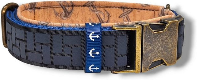 Produktbild von D by E Couture Hunde-Halsband "Northern Light II", reflektierend, gepolstert, verstellbar, 40mm breit, Handmade