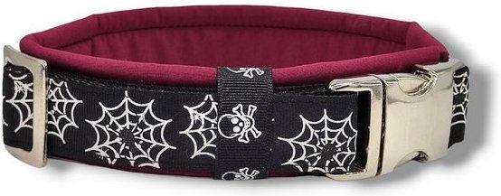 Produktbild von D by E Couture Hunde-Halsband Spiderweb, gepolstert, verstellbar, 40mm breit