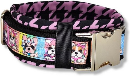 Produktbild von D by E Couture Hunde-Halsband Sweet Little Dogs I, gepolstert, verstellbar, 50mm breit