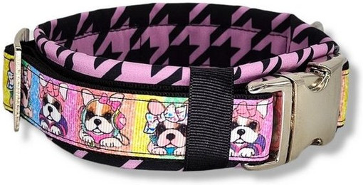Produktbild von D by E Couture Hunde-Halsband Sweet Little Dogs II, gepolstert, verstellbar, 40mm breit