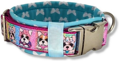 Produktbild von D by E Couture Hunde-Halsband Sweet Little Dogs IV, gepolstert, verstellbar, 40mm breit