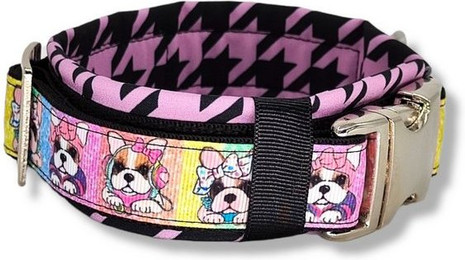 Produktbild von D by E Couture Hunde-Halsband Sweet Little Dogs VI, gepolstert, verstellbar, 30mm breit