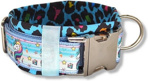 Produktbild von D by E Couture Hunde-Halsband Unicorn Love I, gepolstert, verstellbar, 50mm breit