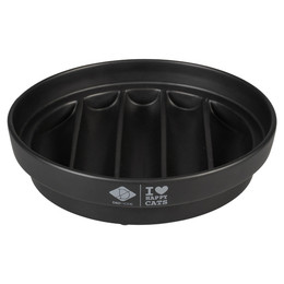 Produktbild von D&D Antischlingnapf Slowfeeder I Love Happy Cats Sue Wellen schwarz - 0,75 l