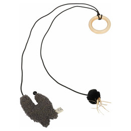 Produktbild von D&D Katzenspielzeug I Love Happy Cats Bo mit Holzring grau