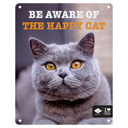 Produktbild von D&D Schild I Love Happy Cats "Be aware"