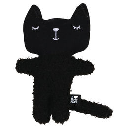 D&D Tierkuscheltier Katzenspielzeug I Love Happy Cats Zeno befüllbar schwarz – Bild 1 von 4