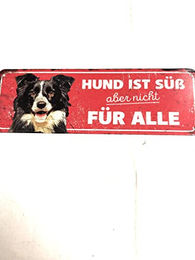 Produktbild von D&D Warnschild Collie rot