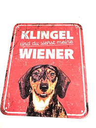 Produktbild von D&D Warnschild Dackel rot