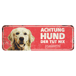 Produktbild von D&D Warnschild Golden Retriever rot