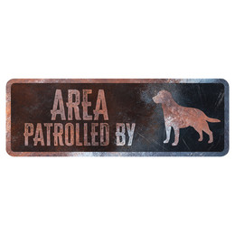 Produktbild von D&D Warnschild Labrador Englisch rostig