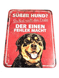 Produktbild von D&D Warnschild Rottweiler rot