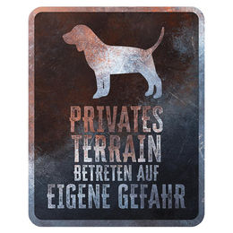 Produktbild von D&D Warnschild Square Beagle rostig