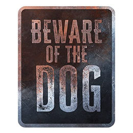 Produktbild von D&D Warnschild Square "Beware of the Dog" rostig