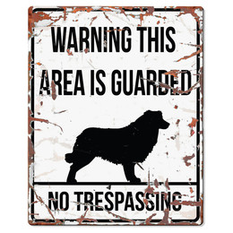 Produktbild von D&D Warnschild Square Collie Englisch weiß