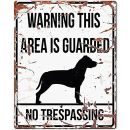 Produktbild von D&D Warnschild Square Stafford Englisch weiß