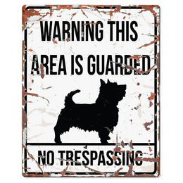 Produktbild von D&D Warnschild Square Terrier Englisch weiß