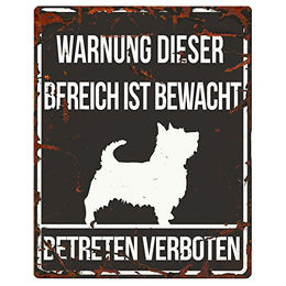 D&D Warnschild Square Terrier schwarz – Bild 1 von 4