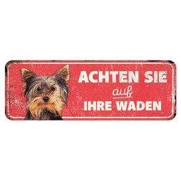 Produktbild von D&D Warnschild Yorkshire Terrier rot