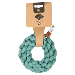Produktbild von D&D Zerrspielzeug Hundespielzeug Ben geflochtener Ring blau