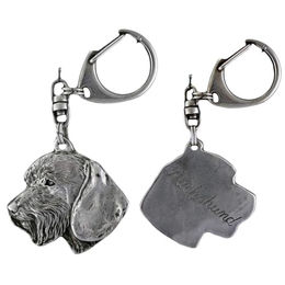 Dackel Drahtig - Silberner Schlüsselanhänger mit Hundemotiv – Bild 1 von 5